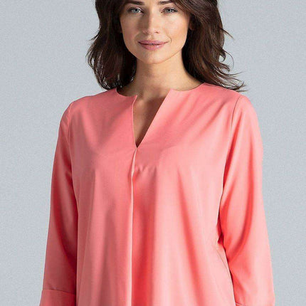 Chic Pleated Neck Blouse - Très Elite