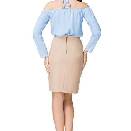 Chic Pleated Off-Shoulder Blouse for Effortless Elegance