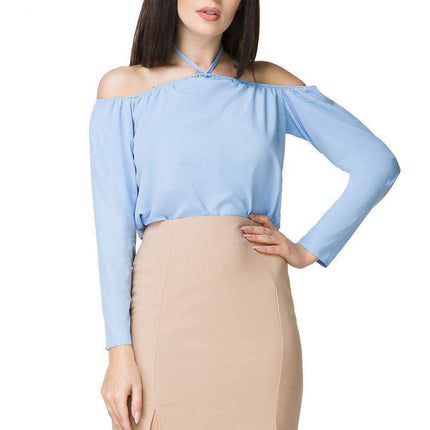 Chic Pleated Off-Shoulder Blouse for Effortless Elegance