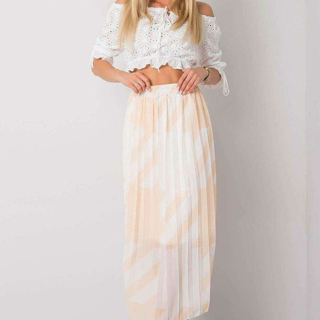 Chic Pleated Summer Skirt With Unique Italian Pattern