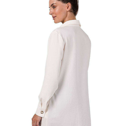 Chic Pleated Tunic with Convenient Front Pocket - Très Elite