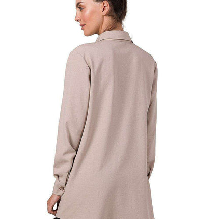 Chic Pleated Tunic with Convenient Front Pocket - Très Elite