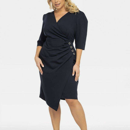 Chic Plus Size Alena Envelope Dress - Très Elite