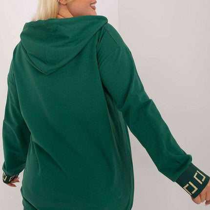 Chic Plus Size Cotton Zip-Up Hoodie - Très Elite