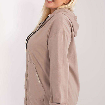 Chic Plus Size Cotton Zip-Up Hoodie - Très Elite