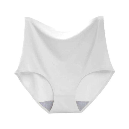 Chic Plus Size High Waist Ice Silk Seamless Briefs for Women - Shaping Underwear with Abdomen and Hip Enhancing Features - Très Elite