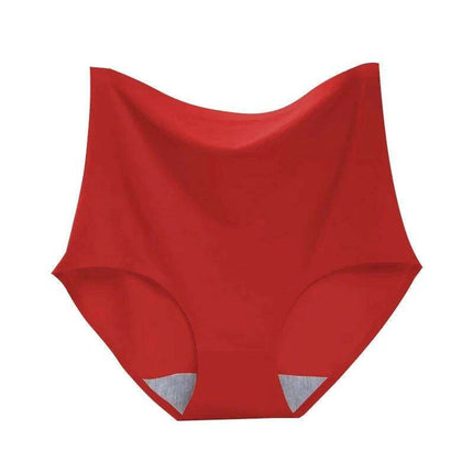 Chic Plus Size High Waist Ice Silk Seamless Briefs for Women - Shaping Underwear with Abdomen and Hip Enhancing Features - Très Elite