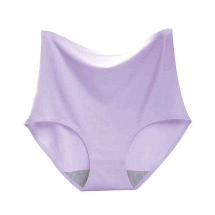 Chic Plus Size High Waist Ice Silk Seamless Briefs for Women - Shaping Underwear with Abdomen and Hip Enhancing Features - Très Elite