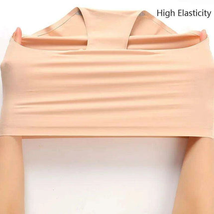 Chic Plus Size High Waist Ice Silk Seamless Briefs for Women - Shaping Underwear with Abdomen and Hip Enhancing Features - Très Elite