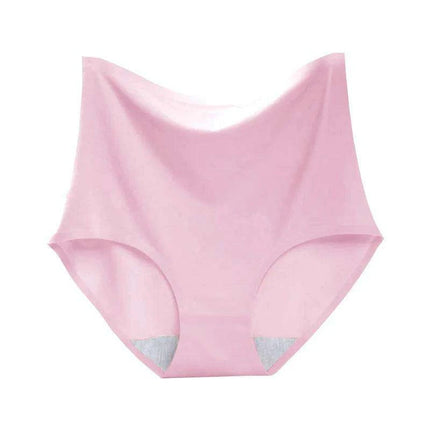 Chic Plus Size High Waist Ice Silk Seamless Briefs for Women - Shaping Underwear with Abdomen and Hip Enhancing Features - Très Elite