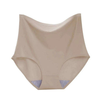 Chic Plus Size High Waist Ice Silk Seamless Briefs for Women - Shaping Underwear with Abdomen and Hip Enhancing Features - Très Elite
