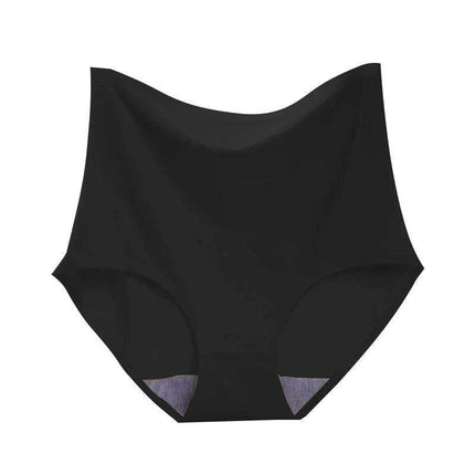 Chic Plus Size High Waist Ice Silk Seamless Briefs for Women - Shaping Underwear with Abdomen and Hip Enhancing Features - Très Elite