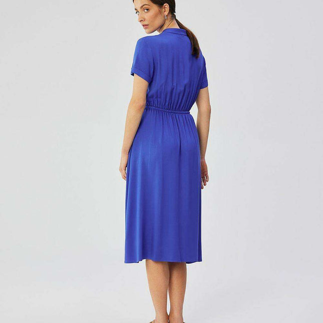 Chic Polish Viscose Belted Day Dress - Très Elite