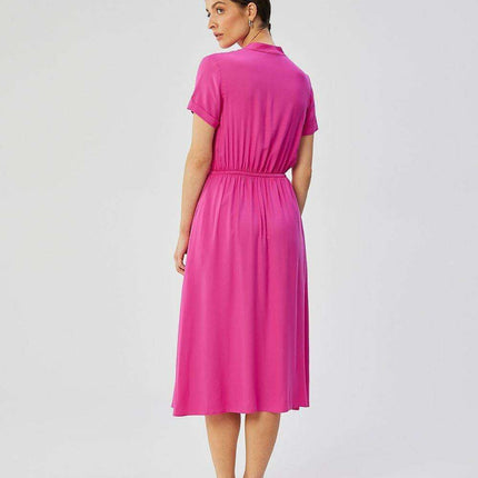 Chic Polish Viscose Belted Day Dress - Très Elite