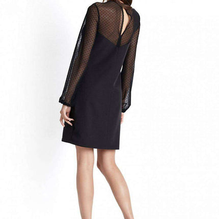 Chic Polka Dot Long Sleeve Mesh Dress IVON Collection - Très Elite