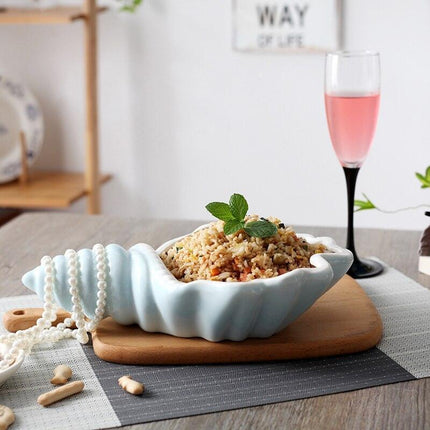 Chic Porcelain Conch Plate Set - A Must-Have for Elegant Dining - Très Elite
