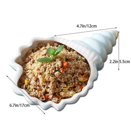 Chic Porcelain Conch Plate Set - A Must-Have for Elegant Dining - Très Elite