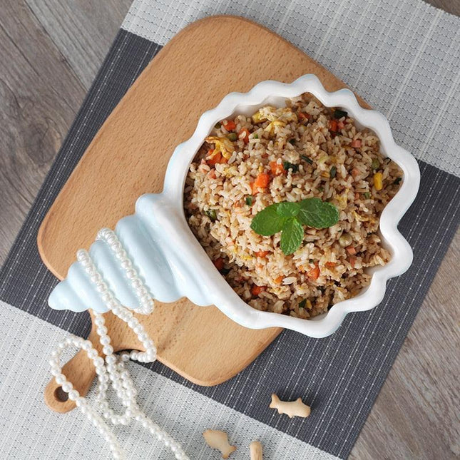 Chic Porcelain Conch Plate Set - A Must-Have for Elegant Dining