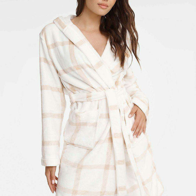 Chic Printed Hooded Robe for Women by Hendersize
