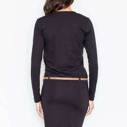 Chic Professional Dress with Stylish Belt and Pockets - Très Elite