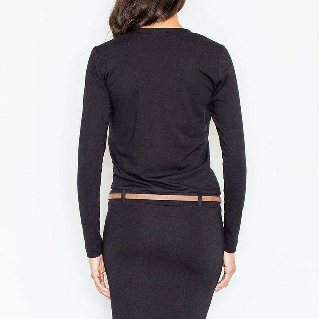 Chic Professional Dress with Stylish Belt and Pockets