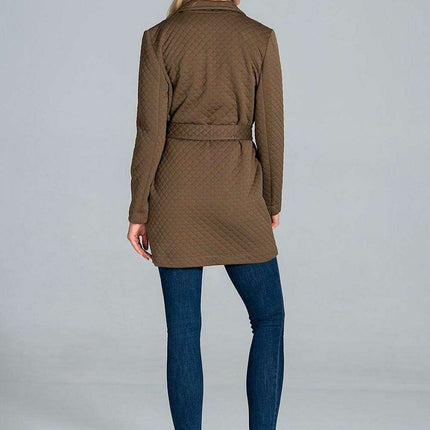 Chic Quilted Jacket with Adjustable Belt and Generous Front Pockets - Très Elite