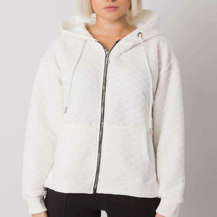 Chic Quilted Ladies' Zip-Up Hoodie - Très Elite
