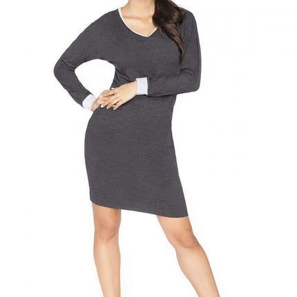 Chic Raw Edge Knit Day Dress - Très Elite