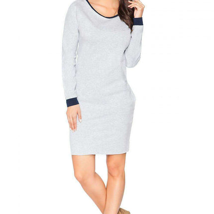 Chic Raw Edge Knit Day Dress - Très Elite