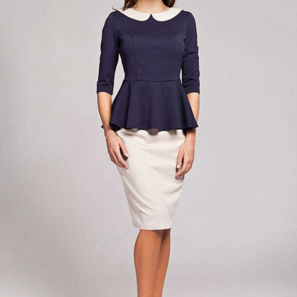 Chic Red Blouse with Removable Be-be Collar