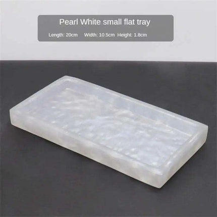 Chic Resin Marble Tray Set for Elegant Bathroom and Bedroom Organization - Très Elite