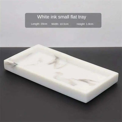 Chic Resin Marble Tray Set for Elegant Bathroom and Bedroom Organization - Très Elite