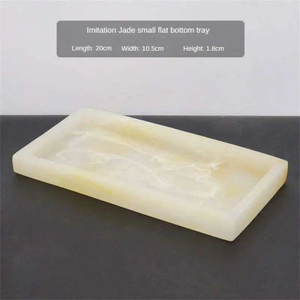 Chic Resin Marble Tray Set for Elegant Bathroom and Bedroom Organization - Très Elite