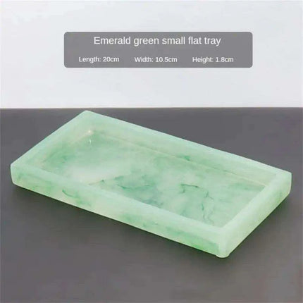 Chic Resin Marble Tray Set for Elegant Bathroom and Bedroom Organization - Très Elite