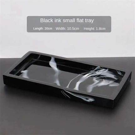 Chic Resin Marble Tray Set for Elegant Bathroom and Bedroom Organization - Très Elite