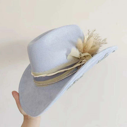 Chic Retro Cowboy Hat - Elegant White Jazz Style for All Occasions - Très Elite