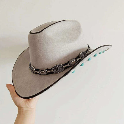 Chic Retro Cowboy Hat - Elegant White Jazz Style for All Occasions - Très Elite