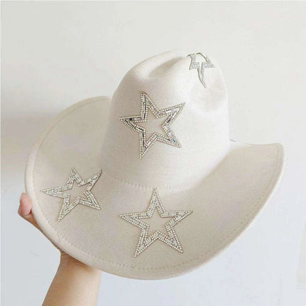 Chic Retro Cowboy Hat - Elegant White Jazz Style for All Occasions - Très Elite