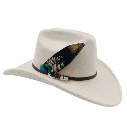 Chic Retro Cowboy Hat - Elegant White Jazz Style for All Occasions - Très Elite