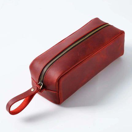 Chic Retro Leather Zippered Pen Holder - Perfect for Students and Collectors - Très Elite