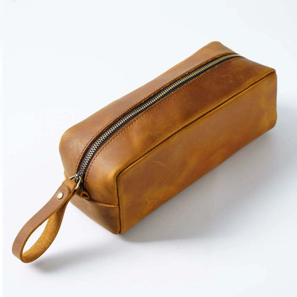Chic Retro Leather Zippered Pen Holder - Perfect for Students and Collectors - Très Elite