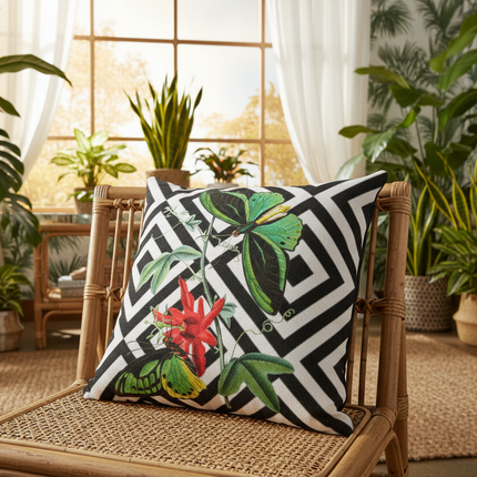 Chic Reversible Butterfly Throw Pillow Cover for Stylish Décor - Très Elite