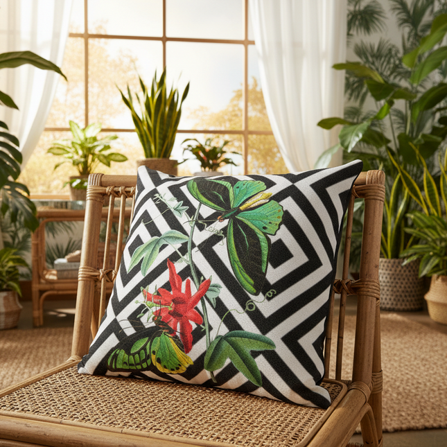 Chic Reversible Butterfly Throw Pillow Cover for Stylish Décor - Très Elite