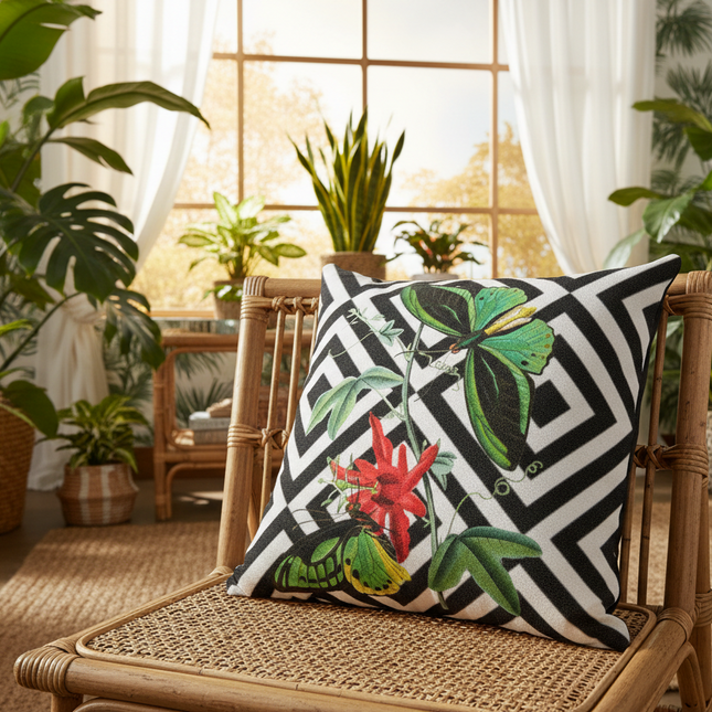 Chic Reversible Butterfly Throw Pillow Cover for Stylish Décor - Très Elite