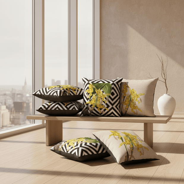 Chic Reversible Orchid Decorative Pillowcase Set for Stylish Home Décor- Très Elite