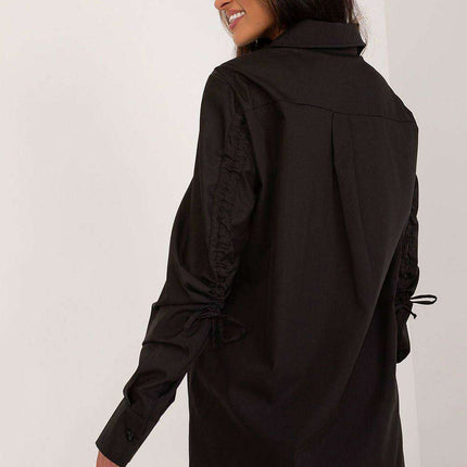 Chic Ribbed Cotton Long Sleeve Shirt - Très Elite