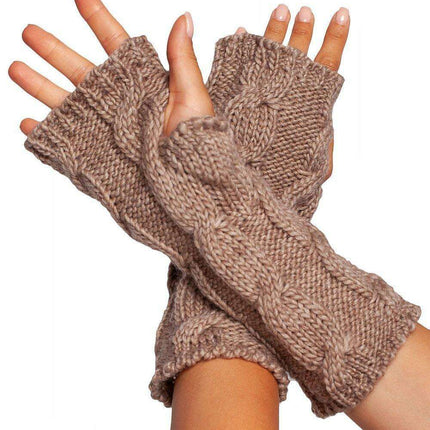 Chic Ribbed Fingerless Gloves - Très Elite