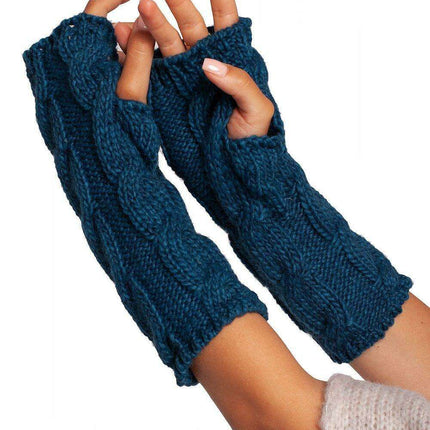 Chic Ribbed Fingerless Gloves - Très Elite