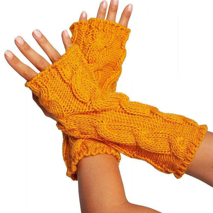 Chic Ribbed Fingerless Gloves - Très Elite