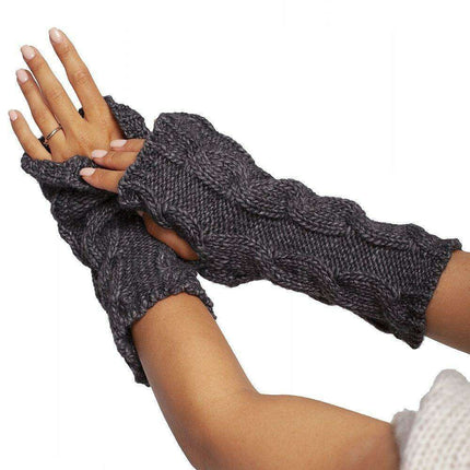 Chic Ribbed Fingerless Gloves - Très Elite